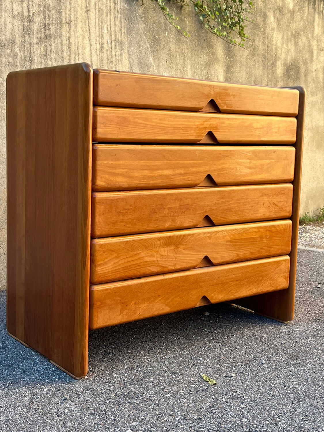 Maison Renew solid elm chest of drawers with rolling drawers