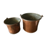 Set of 2 copper pots