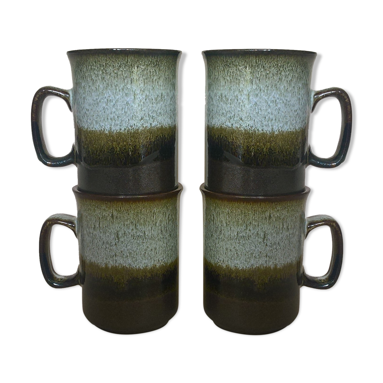Quatre tasses en grès écossais Dunoon