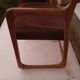 Paire de fauteuils traineau Baumann assise en velours marron