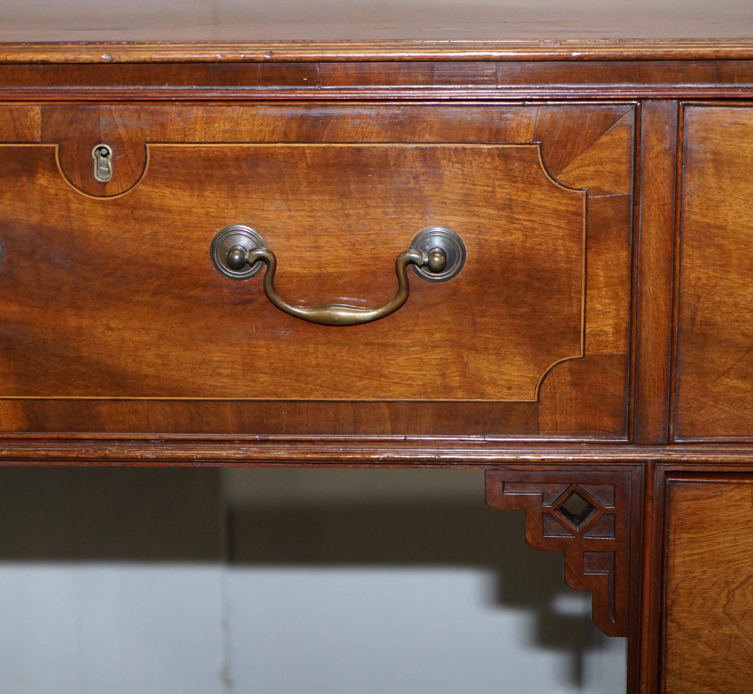 Georgian military campaign desk Regency with large map drawer