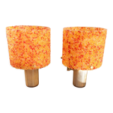 Wall lamps in perspex orange granite