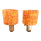 Wall lamps in perspex orange granite