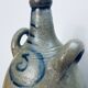 Grey stoneware jug of the botijo type, Spanish gargoulette