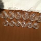 Set of 12 engraved Bohemian Crystal Glasses