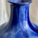 Grand vase Grés flammé bleu vintage 1930