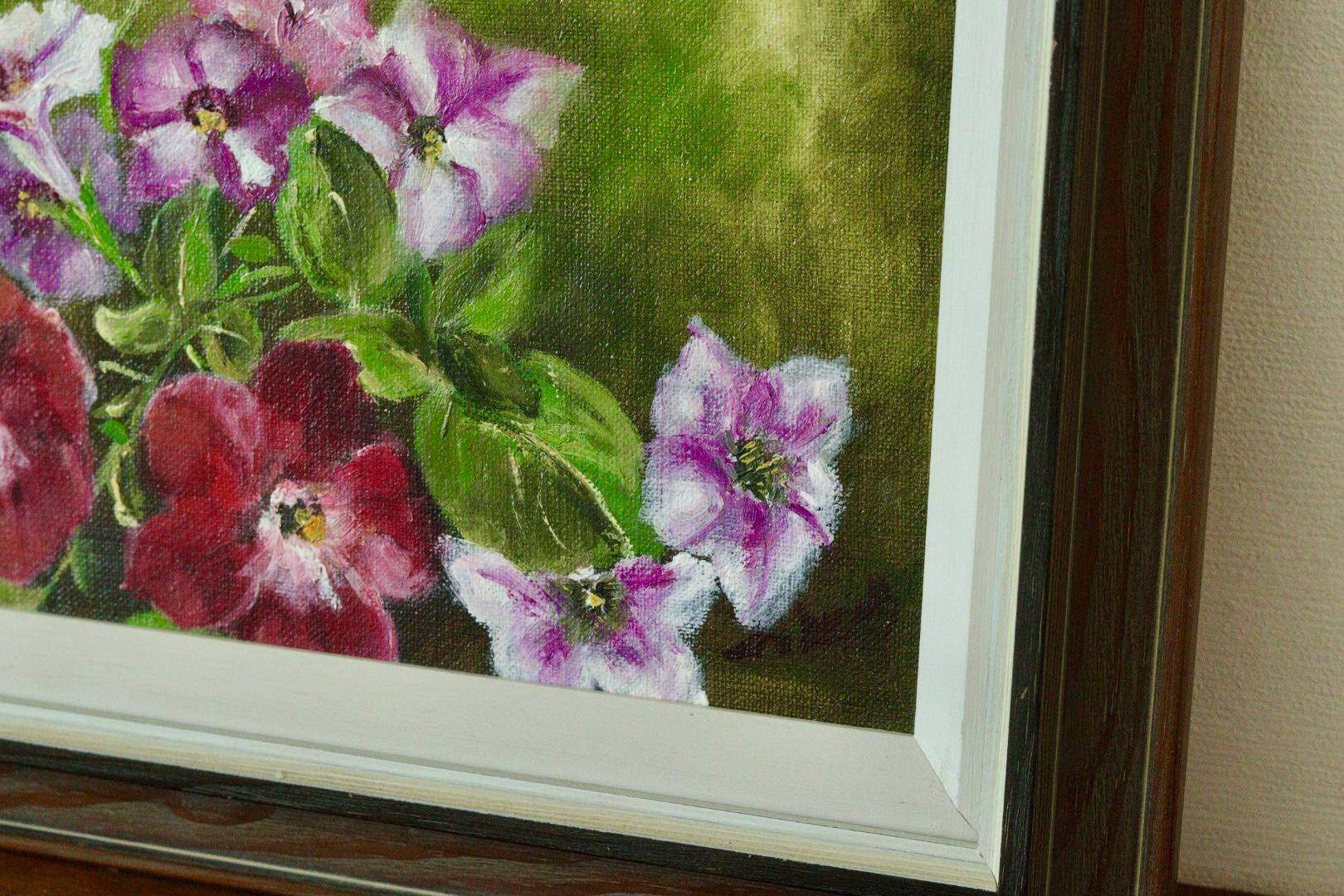 Framed oil on canvas "Flowers", Sweden mid 20th century
