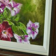 Huile sur toile encadrée « Fleurs », Suède milieu XXème