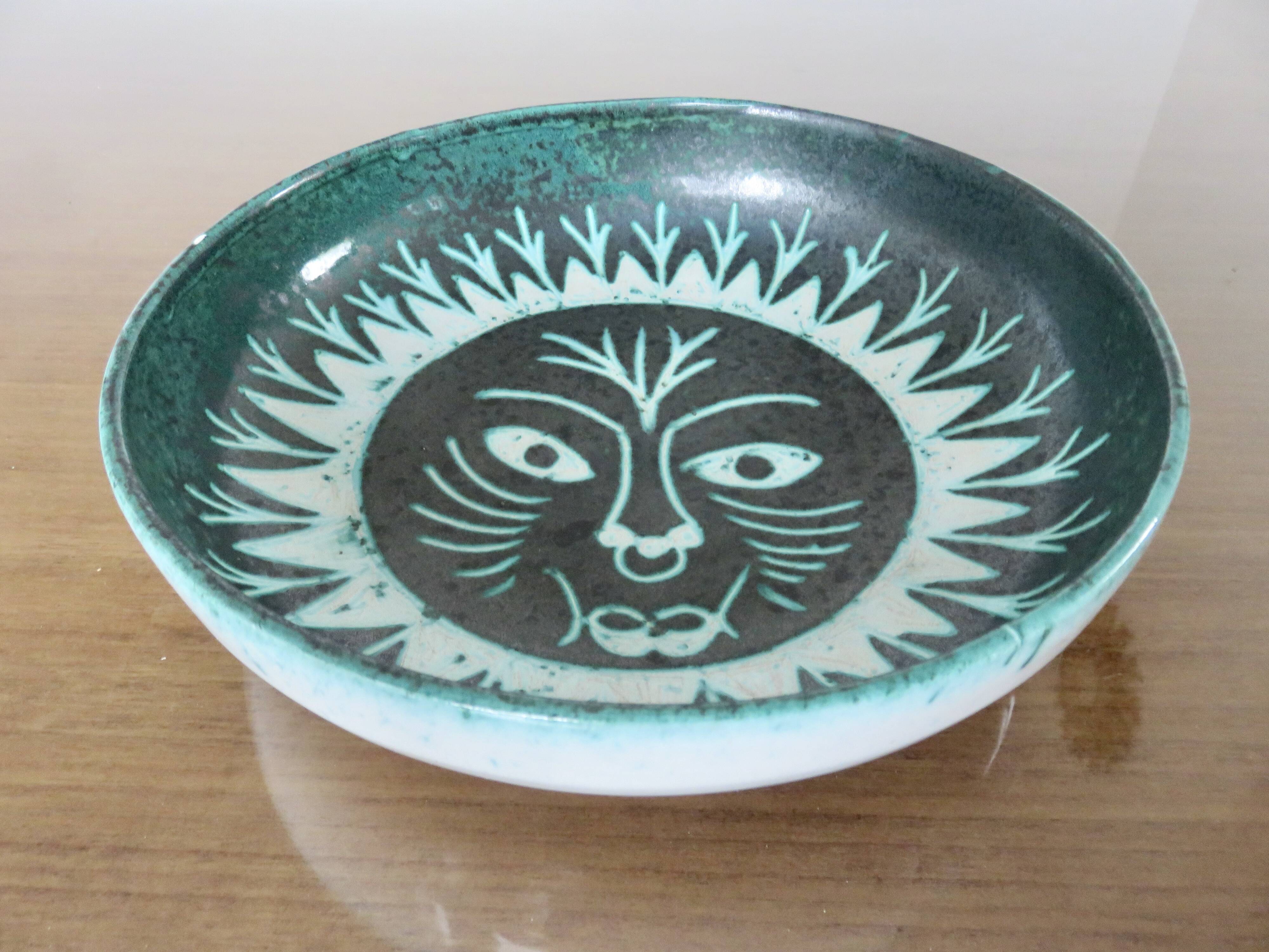 Ceramic zoomorphic decoration signed Charles Voltz, Vallauris, large empty pocket, 50s and 60s