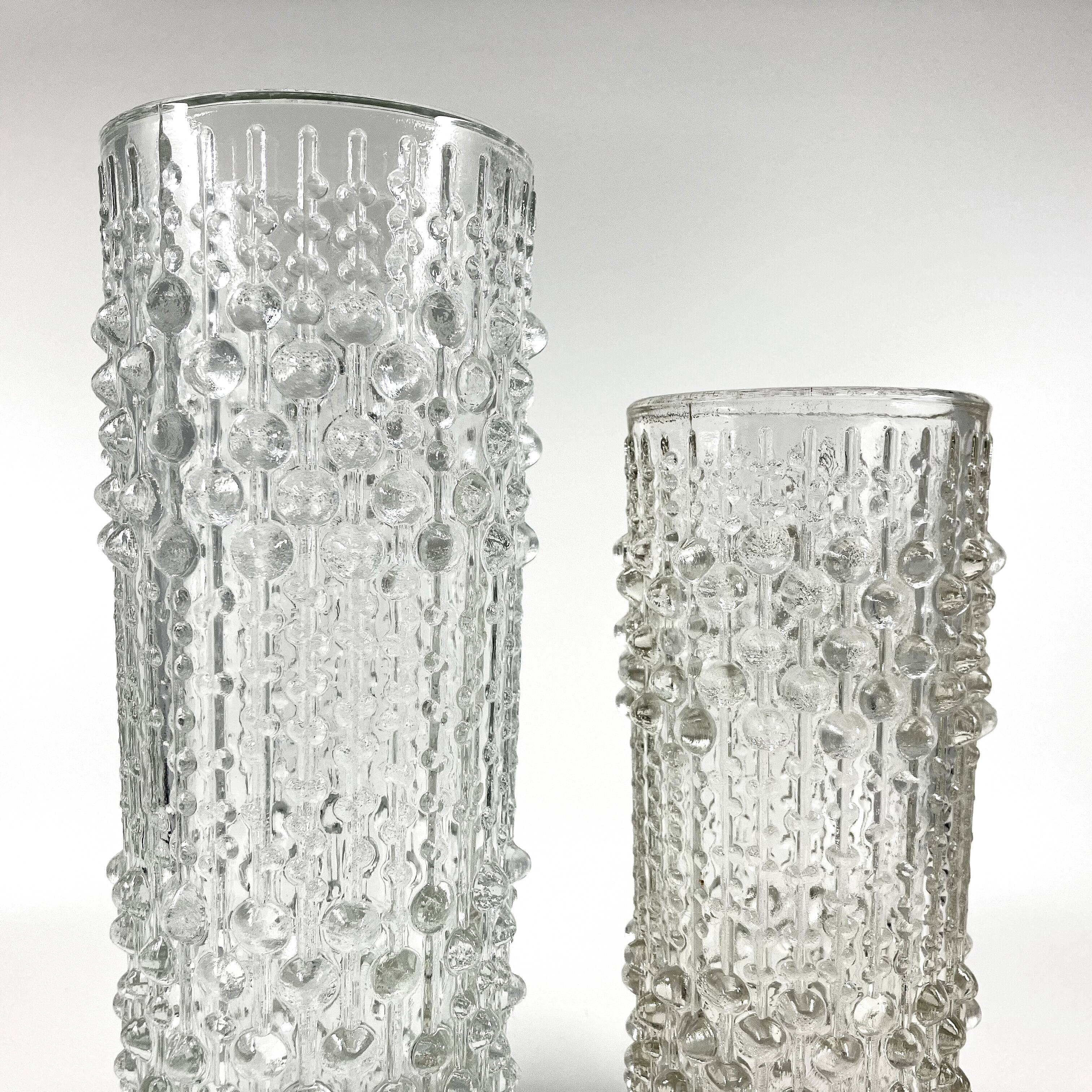 2 vase sklo union • verrerie hermanova hut • design frantisek peceny • 1972