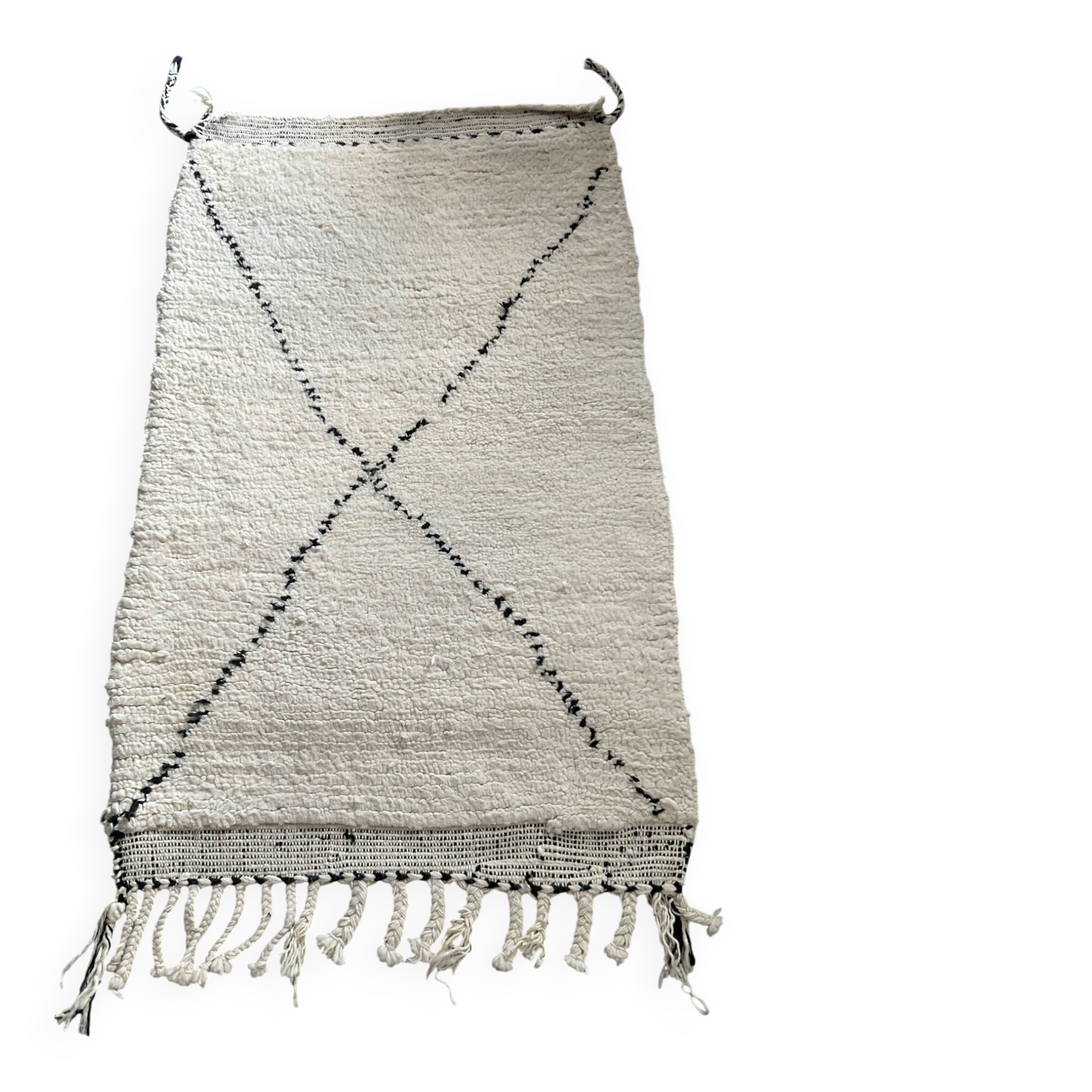 Old Berber wool rug 125x75cm