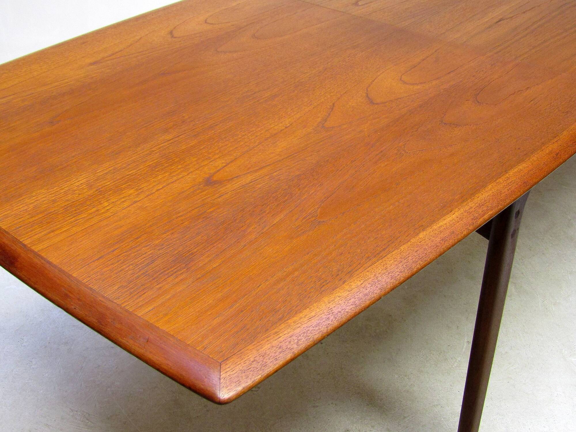 Narrow 1960s Danish Extending Table In Teak By Arne Hovmand Olsen