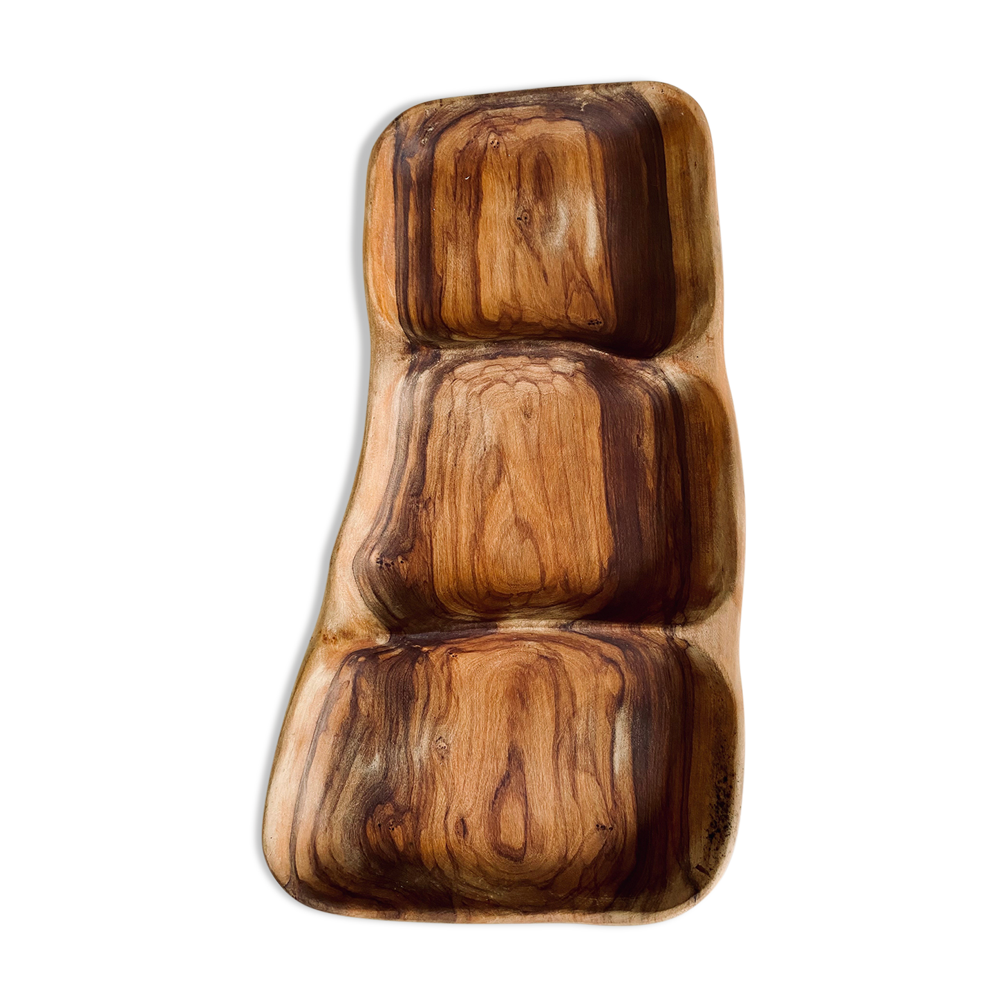 Plat en bois compartimenté