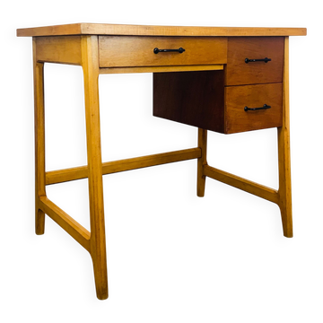 1950s wooden desk reconstruction, vintage