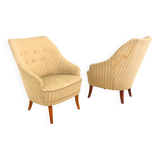Set of 2 Scandinavian armchairs, Sweden, 1940