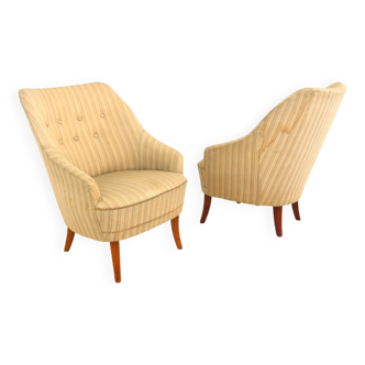 Set of 2 Scandinavian armchairs, Sweden, 1940