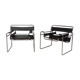 Paire de fauteuils Wassily noir par Marcel Breuer édition Habitat