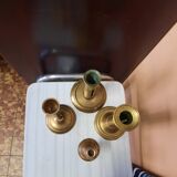 Set of brass candle holders