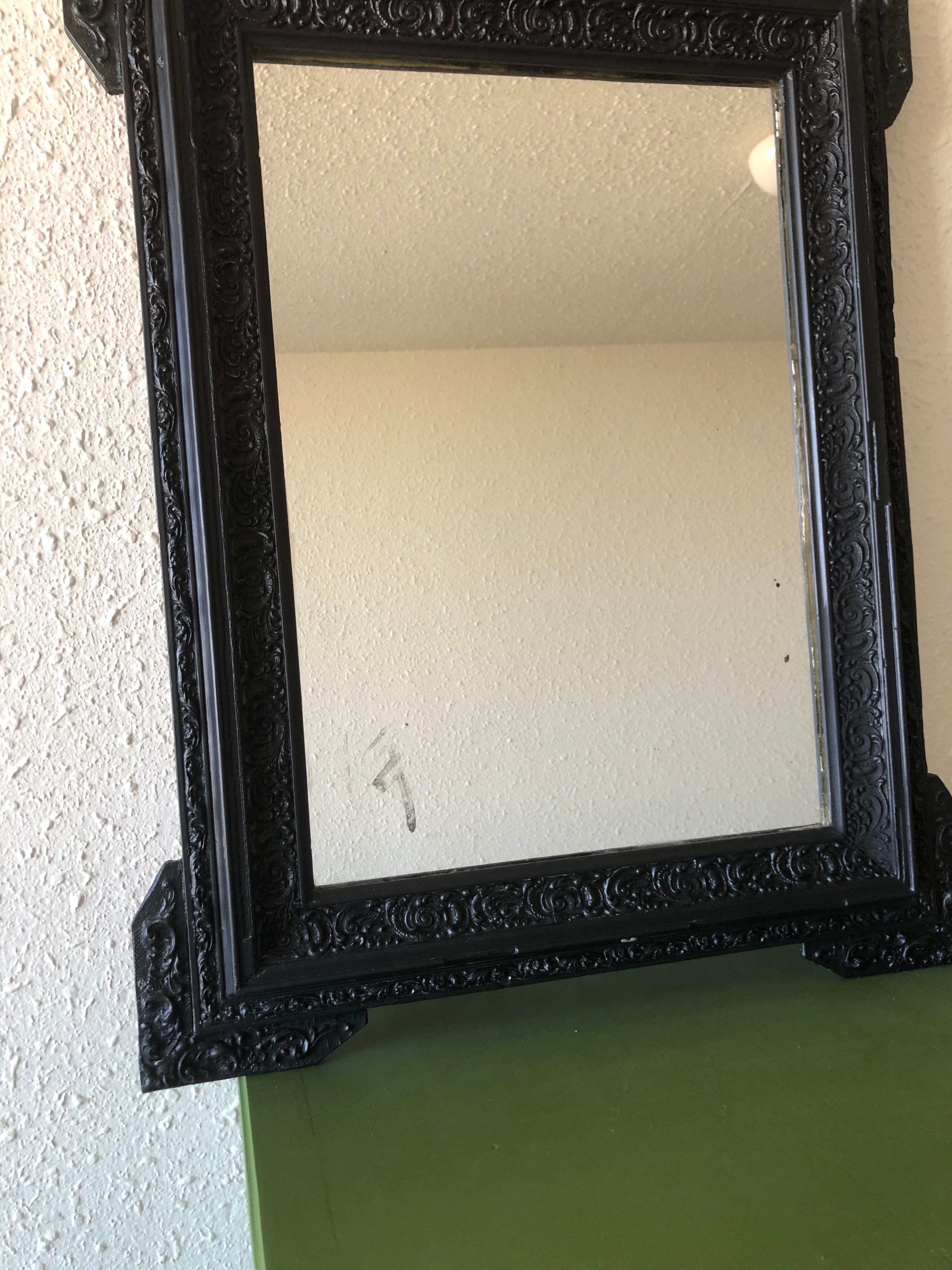 Old black patina mirror  65x96cm