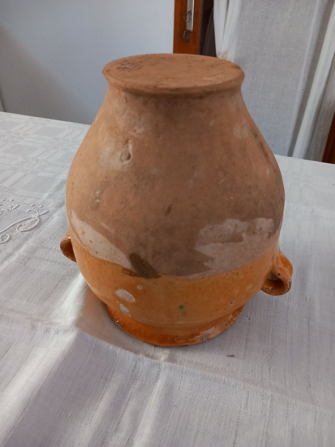 Pot en terre cuite vernis, sud de la France