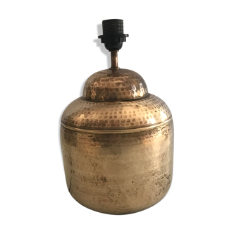 Vintage hammered brass lamp