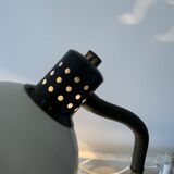 Vintage desk lamp aluminor made in france white and black metal and plastic