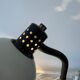 Lampe de bureau vintage aluminor made in france blanche et noir métal et plastique