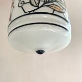 Vintage stained glass style pendant lamp