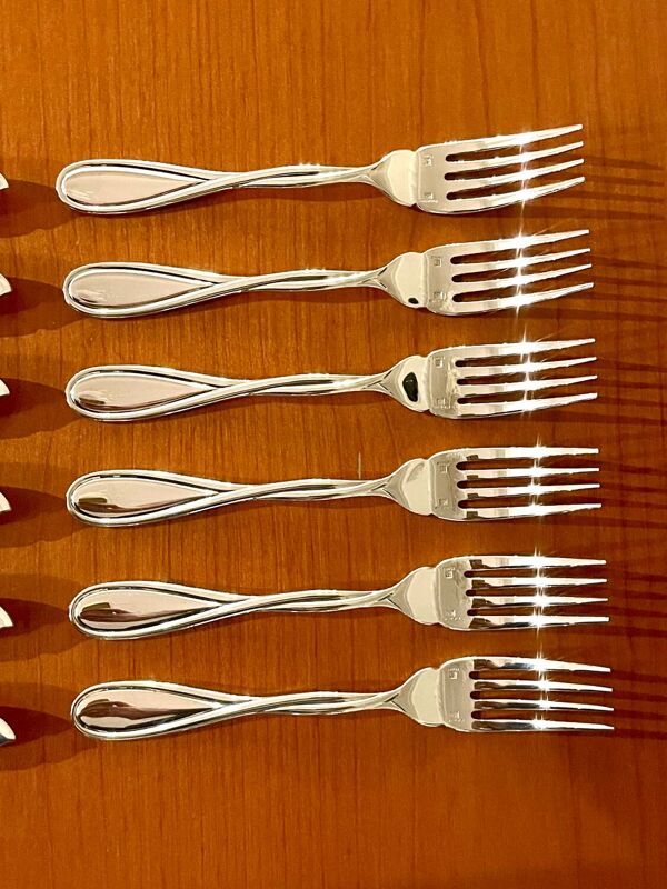 Christofle Galéa , couverts à poisson ,6 fourchettes ,6 couteaux