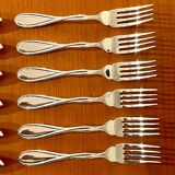 Christofle Galéa, fish cutlery, 6 forks, 6 knives.