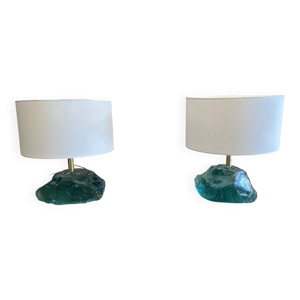 Paire de lampes murano