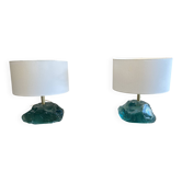 Pair of lamps, Murano, pebbles