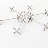 Set of 6 WMF Silver-Plated Knife Rests, Jack Style, Vintage 1970s