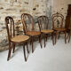 Lot de 5 chaises bistrot bois courbé cannage