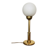 Vintage opaline brass table lamp
