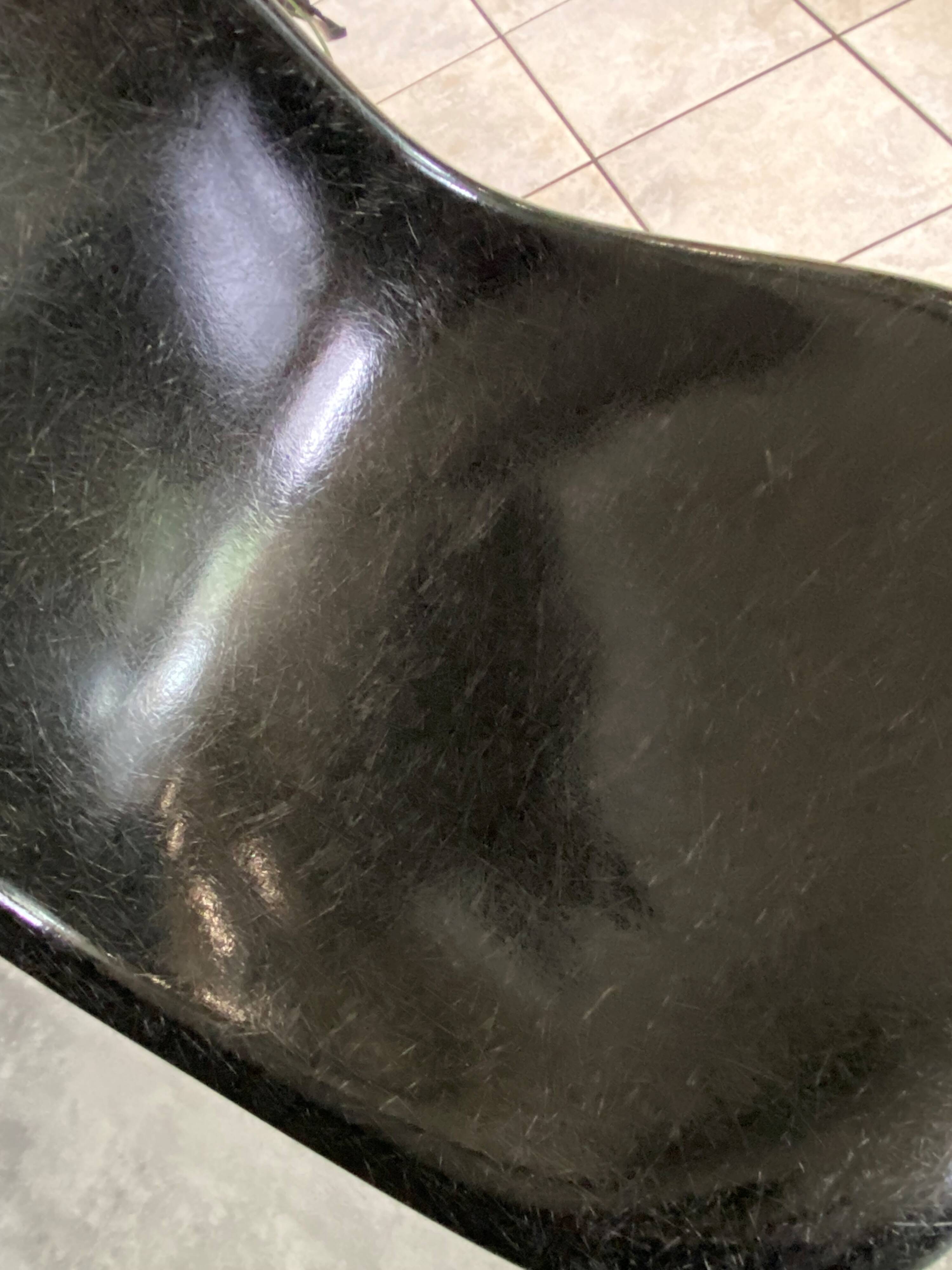 DSW chair, black fiber, black dowel, walnut, Eames, Herman Miller, vintage 1950