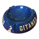 Longchamp France blue gypsy ashtray