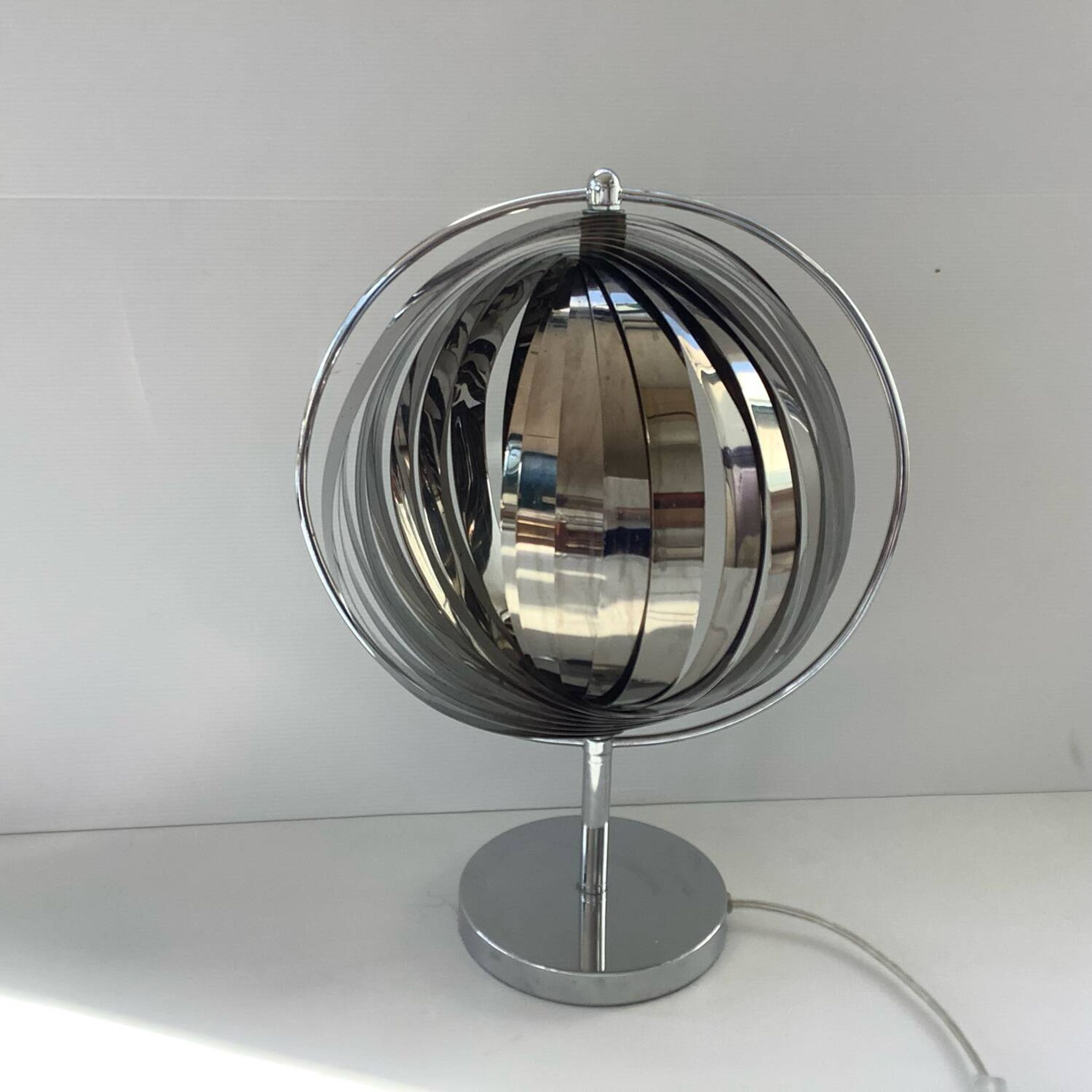 Moon Kare Designer Lamp 80’s Chrome Vintage Inspiration Vernon Panton