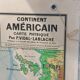 Map of the American continent Vidal-Lablache (1950s)