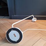 Vintage articulated desk lamp in white lacquer
