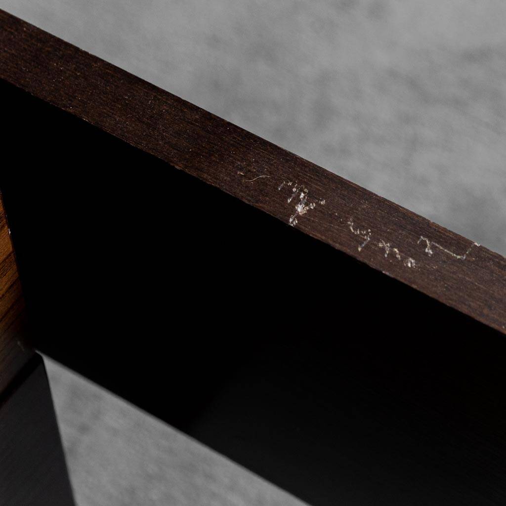 Letto matrimoniale legno tessuto anni ’70 vintage modernariato