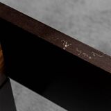 Letto matrimoniale legno tessuto anni ’70 vintage modernariato