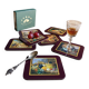 Set of 6 vintage Jason "Still Life Fruit" coasters, cork and durable.