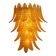 Italian Contemporary Amber "Felci" Murano Glass Wall Light