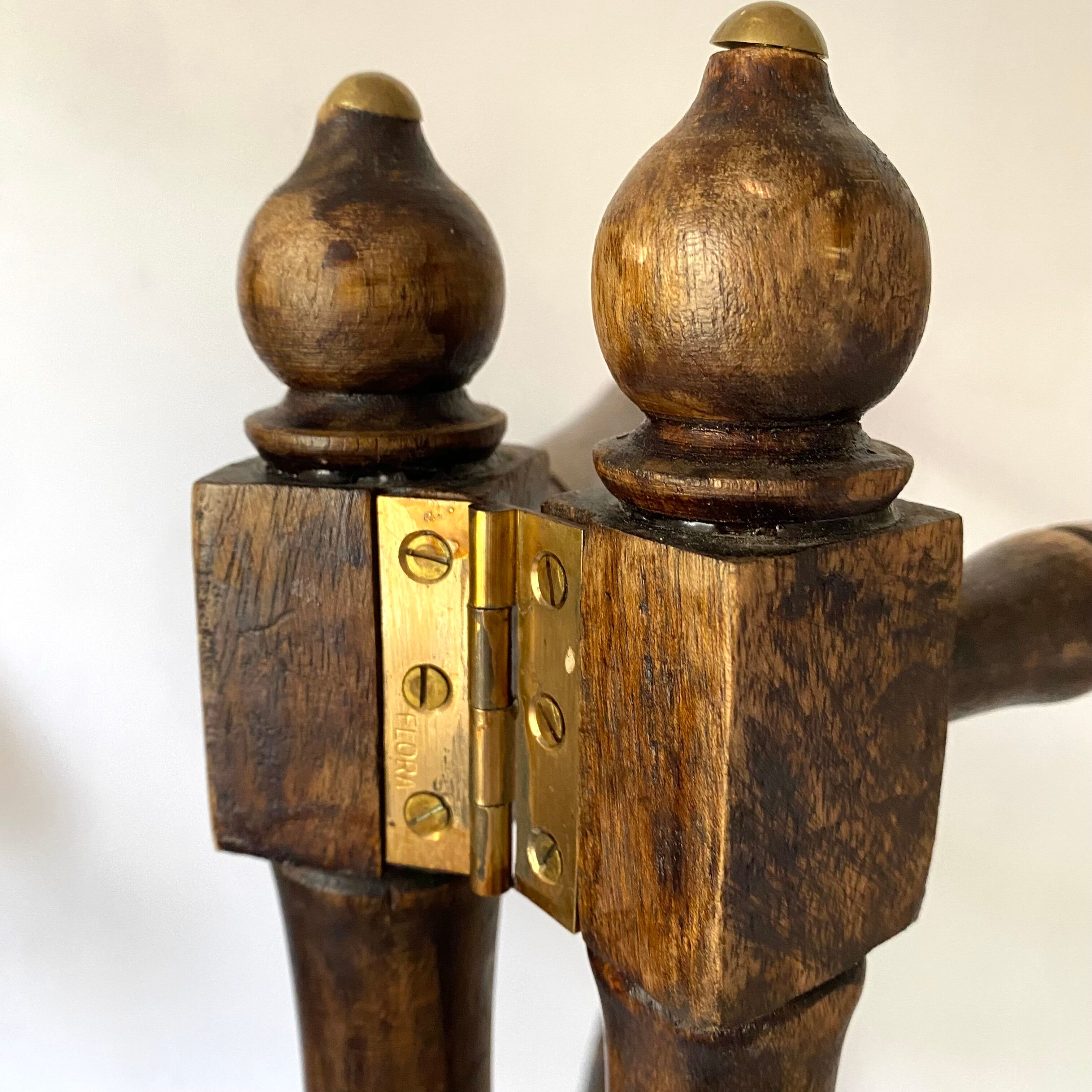 Antique wooden towel rack