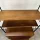 Modular shelf from the 1950s, wood and metal, vintage.