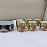 Suite of 12 coffee cups
