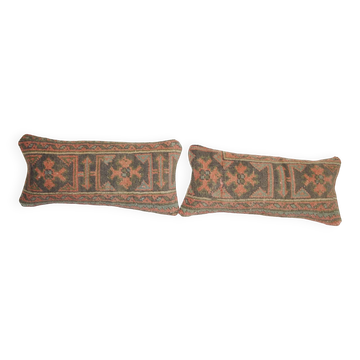 Set of 2 vintage Turkish cushion covers 25x56 cm