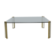 Table basse en verre design vintage Peter Ghyczy 'pur luxe'