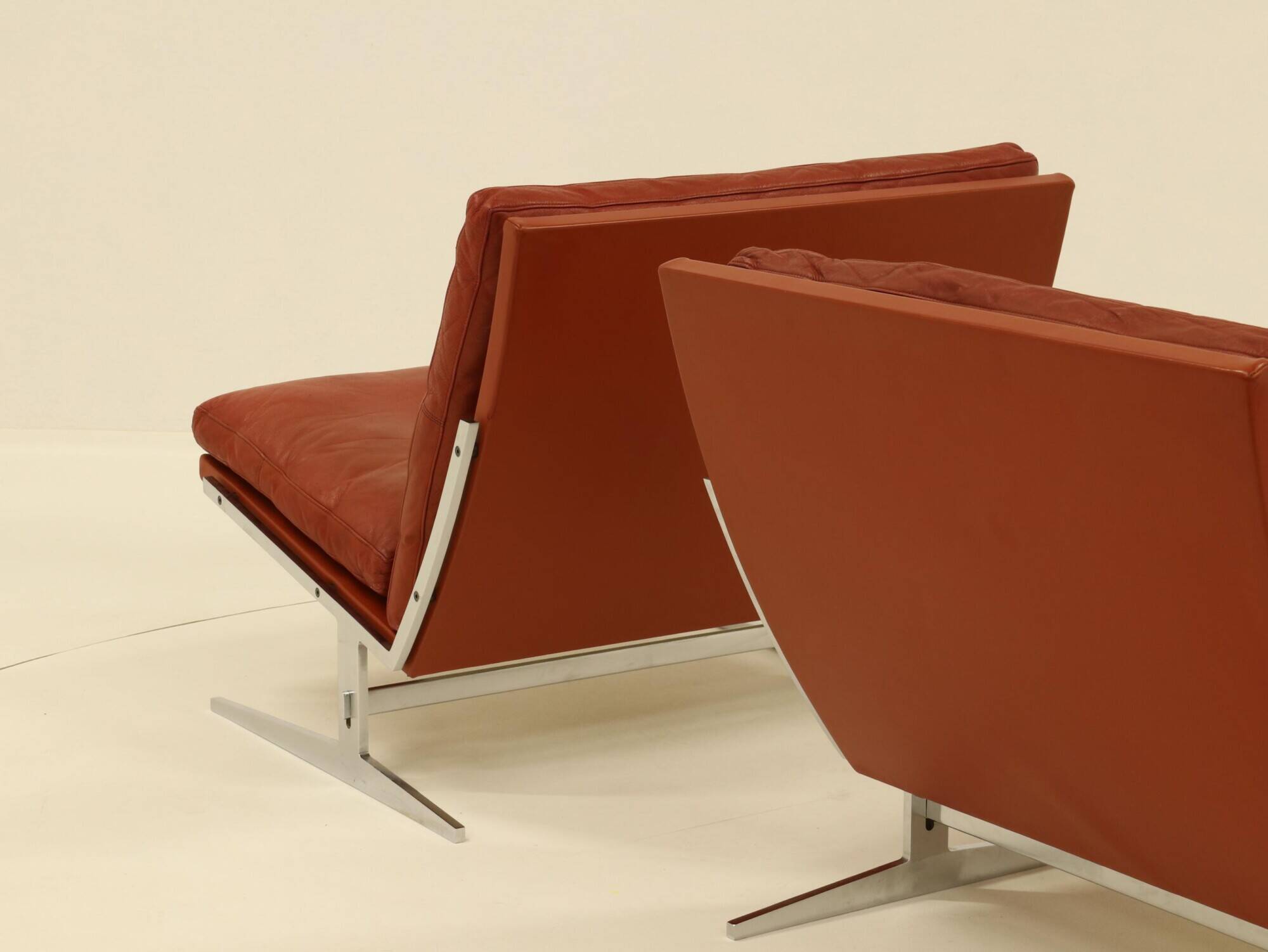 2 Easy Chairs Model BO 561 by Preben Fabricius & Jorgen Kastholm for BO-EX 1960s